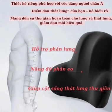 Bộ Gối Tựa Đầu Ô Tô AWESOME Cao Su Non, Vỏ Cotton 100% - Giảm Đau Mỏi, Thoáng Khí 9