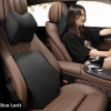 Bộ Gối Tựa Đầu và Tựa Lưng Ô Tô Cao Su Non Bọc Da Cao Cấp - Mềm Mại, Chống Nhức Mỏi cho Ghế Văn Phòng Xe T03