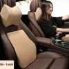 Bộ Gối Tựa Đầu và Tựa Lưng Ô Tô Cao Su Non Bọc Da Cao Cấp - Mềm Mại, Chống Nhức Mỏi cho Ghế Văn Phòng Xe T03 5