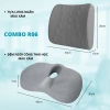 Bộ gối tựa lưng Ruu - Đệm ghế văn phòng đau lưng, chống ê mông, xương cụt, 340k 9