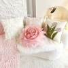 Bộ Gối Vuông Tựa Lưng Hoa Hồng Cao Cấp, Vỏ Áo Sofa Màu Hồng, Trang Trí Phòng Khách - Giảm 260k 4