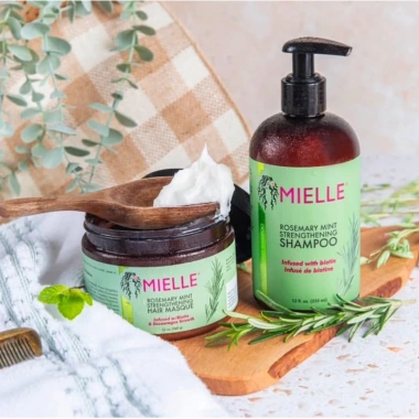 Bộ gội xả ủ giảm rụng tóc, kích mổ, phục hồi sâu - Mielle Rosemary Mint 145k