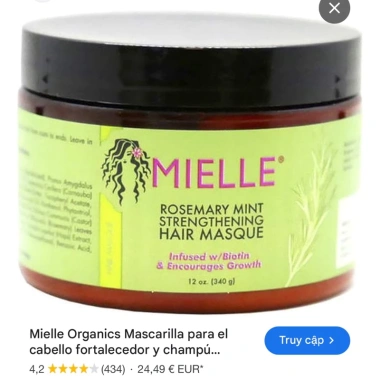 Bộ gội xả ủ giảm rụng tóc, kích mổ, phục hồi sâu - Mielle Rosemary Mint 145k 6 Bộ gội xả ủ giảm rụng tóc, kích mổ, phục hồi sâu - Mielle Rosemary Mint 145k 6