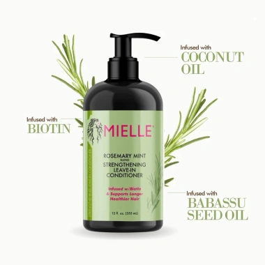 Bộ gội xả ủ giảm rụng tóc, kích mổ, phục hồi sâu - Mielle Rosemary Mint 145k