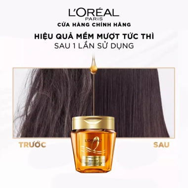 Bộ gội xả và mặt nạ ủ tóc Extraodinary Sleek Oil Smooth L'Oreal Paris 440mlx2 + 250ml - Suôn mượt, nuôi dưỡng sâu, chỉ 776k 7