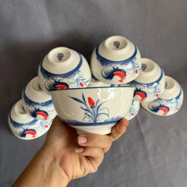 Bộ gốm sứ chén ăn cơm 11.5cm họa tiết con gà-5 hoặc 10 chén, giá ưu đãi 63.750₫ 3