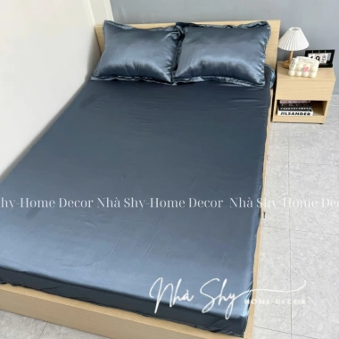 Bộ Gra Phi Lụa 3 Món + 2 Vỏ Gối Nằm Cao Cấp Nhiều Màu - Shy Home Decor 375k
