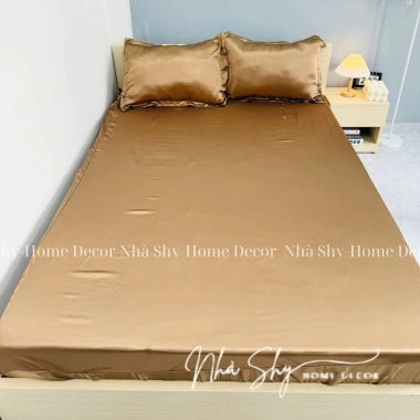 Bộ Gra Phi Lụa 3 Món + 2 Vỏ Gối Nằm Cao Cấp Nhiều Màu - Shy Home Decor 375k