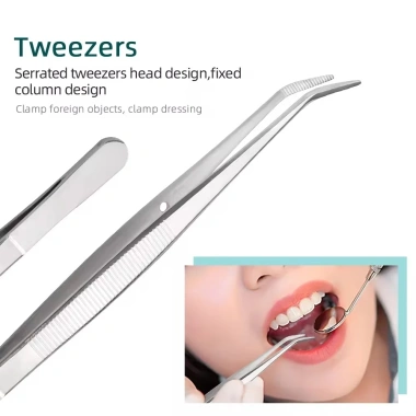 Bộ gương nha khoa KIPRUN 6 chiếc thép không gỉ + Dụng cụ chăm sóc răng Hoe Sickle Scaler - Giá ưu đãi 154.000₫