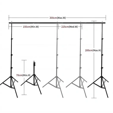 Bộ hệ thống hỗ trợ phông nền hạng nặng 3x3m 10ft 4 kẹp và túi đựng - Giá ưu đãi 233.100 VND 7
