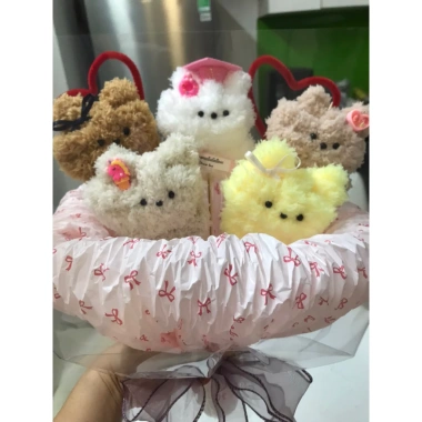 Bó Hoa 5 Cún Gấu Bông Handmade - Quà Tặng Sinh Nhật, Valentine, Tốt Nghiệp, 8/3 Giá 145.000 2 Bó Hoa 5 Cún Gấu Bông Handmade - Quà Tặng Sinh Nhật, Valentine, Tốt Nghiệp, 8/3 Giá 145.000 2