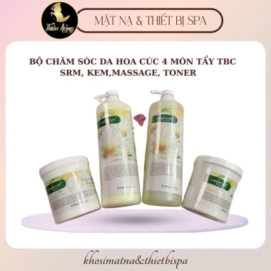 Bộ Hoa Cúc 4 Món: Tẩy Tế Bào Chết, SRM, Kem Massage, Toner Spa TMV Giá 464,150₫