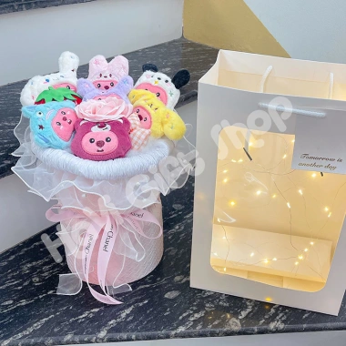 Bó hoa gấu bông Hải Lý Loopy dễ thương, phối màu cute, quà tặng ý nghĩa 150.000₫