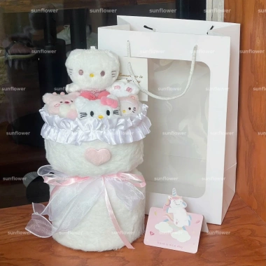 Bó Hoa Gấu Bông Hello Kitty: Quà Tặng Bạn Gái, Trung Thu, Sinh Nhật, 20/10, 8/3, 14/2 Giá Ưu Đãi 179.000