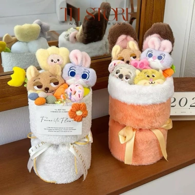 Bó hoa gấu bông kèm túi đèn thiệp - Quà sinh nhật, kỷ niệm, lễ tốt nghiệp, Valentine 14/2, 8/3, 20/10 - 149.000₫ 3