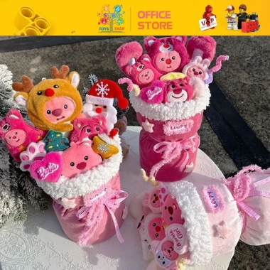 Bó Hoa Gấu Bông Loopy có Đèn LED, Túi Thiệp - Quà Tặng Valentine, 8/3, Sinh Nhật, Tốt Nghiệp, 20/10 Siêu Đẹp
