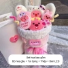 Bó Hoa Gấu Bông Loopy có Đèn LED, Túi Thiệp - Quà Tặng Valentine, 8/3, Sinh Nhật, Tốt Nghiệp, 20/10 Siêu Đẹp 5