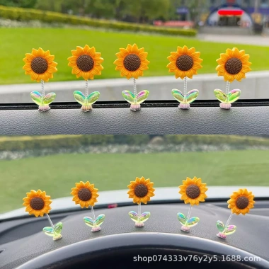 Bộ hoa hướng dương lắc lư nhựa bền đẹp, trang trí không gian sống, chỉ 35.000₫ 7
