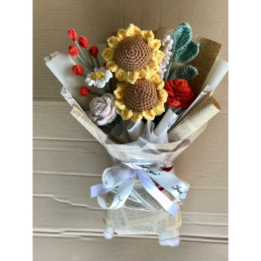 Bó hoa len hướng dương 30cm - Giá ưu đãi 150.000₫, giảm so với 184.500 - Quà tặng sinh nhật