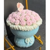 Bó hoa len mềm mại màu hồng-đông, handmade, tặng kèm thiệp viết tay, còn 336k 9