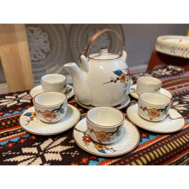 Bộ Hoa Mặt Trời Bày Mâm Cúng Gia Tiên - Gốm Sứ Cao Cấp Bát Tràng, Ưu Đãi 520k