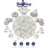 Bộ Hoa Mặt Trời Bày Mâm Cúng Gia Tiên Hoạ Tiết Đào Đỏ Men Kem 2 Size Gốm Sứ Bát Tràng Giá 750.000 6
