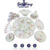 Bộ Hoa Mặt Trời Bày Mâm Cúng Gia Tiên Hoạ Tiết Đào Đỏ Men Kem 2 Size Gốm Sứ Bát Tràng Giá 750.000 7