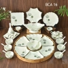 Bộ Hoa Mặt Trời Bày Mâm Cúng Hoạ Tiết Bồ Công Anh Vẽ Tay 2 Size Gốm Sứ Bát Tràng 2