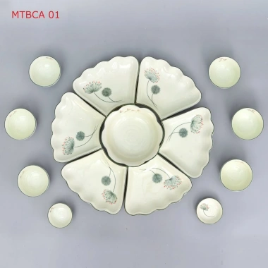 Bộ Hoa Mặt Trời Bày Mâm Cúng Hoạ Tiết Bồ Công Anh Vẽ Tay 2 Size Gốm Sứ Bát Tràng 5 Bộ Hoa Mặt Trời Bày Mâm Cúng Hoạ Tiết Bồ Công Anh Vẽ Tay 2 Size Gốm Sứ Bát Tràng 5