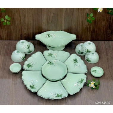 Bộ Hoa Mặt Trời Cúng Hoa Bưởi Xanh Ngọc 2 Size Gốm Sứ Bát Tràng 1.130.000đ