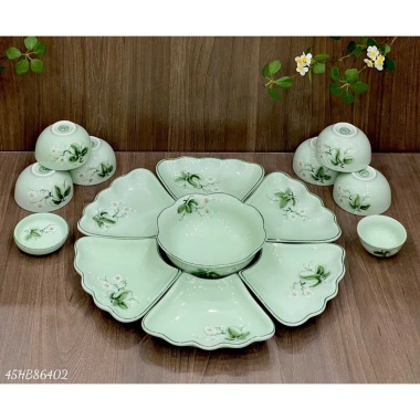 Bộ Hoa Mặt Trời Cúng Hoa Bưởi Xanh Ngọc 2 Size Gốm Sứ Bát Tràng 1.130.000đ