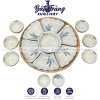 Bộ Hoa Mặt Trời Mâm Cúng Gia Tiên Hoạ Tiết Thủ Công Gốm Bát Tràng - 420.000₫ 3