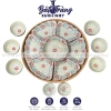 Bộ Hoa Mặt Trời Mâm Cúng Gia Tiên Hoạ Tiết Thủ Công Gốm Bát Tràng - 420.000₫ 9