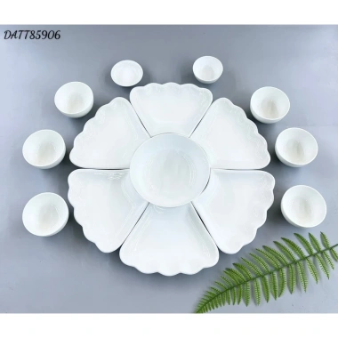 Bộ Hoa Mặt Trời Men Trắng Khử Bày Mâm Cúng 3 Size - Gốm Sứ Bát Tràng, Giá 300.000đ 3