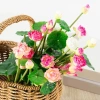 Bó Hoa Sen Nhân Tạo + Hoa Lily Nước Cây - Trang Trí Nhà Cửa, Giá 42.151₫ 4