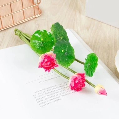 Bó Hoa Sen Nhân Tạo + Hoa Lily Nước Cây - Trang Trí Nhà Cửa, Giá 42.151₫