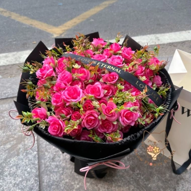 Bó hoa Sophia hồng trùm lụa - quà tặng Valentine 14/2, sinh nhật, 8/3, 20/10, kỉ niệm - 449.000 VND