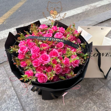 Bó hoa Sophia hồng trùm lụa - quà tặng Valentine 14/2, sinh nhật, 8/3, 20/10, kỉ niệm - 449.000 VND