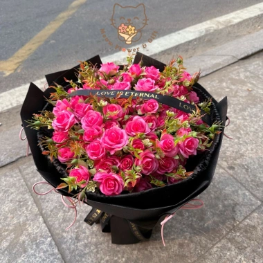 Bó hoa Sophia hồng trùm lụa - quà tặng Valentine 14/2, sinh nhật, 8/3, 20/10, kỉ niệm - 449.000 VND