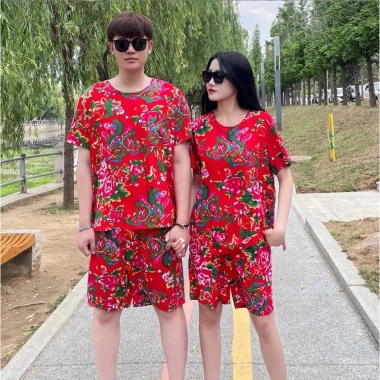 Bộ họa tiết Khăn trải bàn Con Công Đồ mặc nhóm nổi bật size 10kg‑98kg giảm còn 59.000₫