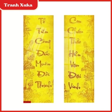 Bộ Hoành Phi câu đối treo phòng thờ - Tranh gỗ tráng gương, trang trí nội thất, giá ưu đãi 585.000₫ 6 Bộ Hoành Phi câu đối treo phòng thờ - Tranh gỗ tráng gương, trang trí nội thất, giá ưu đãi 585.000₫ 6
