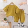 Bộ hoạt hình mùa hè cho bé trai 0-5 tuổi, dây treo mỏng, tay ngắn, 2 trang phục thời trang giảm giá 8