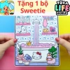 Bộ học liệu bóc dán thông minh búp bê giấy & nhà thủ công Tocaboca Hello Kitty – Đồ chơi trẻ em tự làm, giá 169k 2