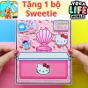 Bộ học liệu bóc dán thông minh búp bê giấy & nhà thủ công Tocaboca Hello Kitty – Đồ chơi trẻ em tự làm, giá 169k 8