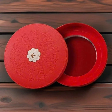 Bộ hộp quà tròn đựng yến sào cao cấp - Da sang trọng, thiết kế tinh tế, ưu đãi 369k