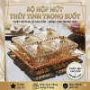 Bộ hũ đựng mứt Tết thủy tinh cao cấp kèm khay – Bánh kẹo, trái cây sấy, sang trọng, 430k