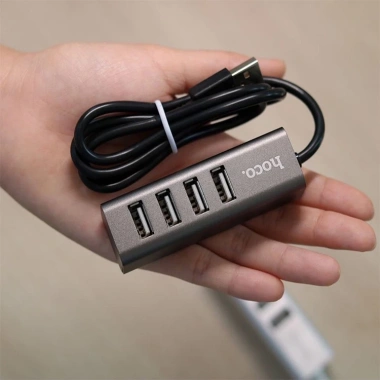 Bộ Hub 4 cổng USB Hoco HB1 chính hãng, tốc độ cao, plug‑and‑play, giá ưu đãi 109.000₫