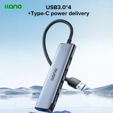 Bộ HUB LLANO 4 cổng USB 3.0 cho máy in, chuột, đèn flash HD - Giá 111.033 VND
