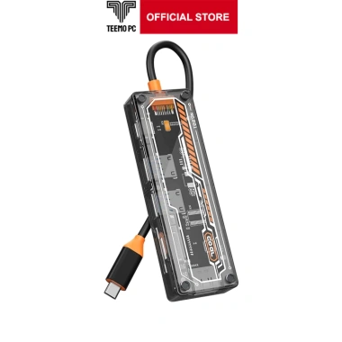 Bộ HUB TEEMO 6 Cổng Trong Suốt USB-C HDMI PD cho Laptop, Surface, MacBook, iPad, Điện Thoại - Giá chỉ 344.520₫