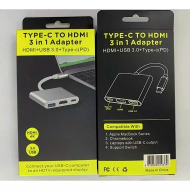 Bộ HUB Type C 5 trong 1 - HDMI 4K, USB 3.0, RJ45 LAN, vỏ nhôm - Giá ưu đãi 95.000₫